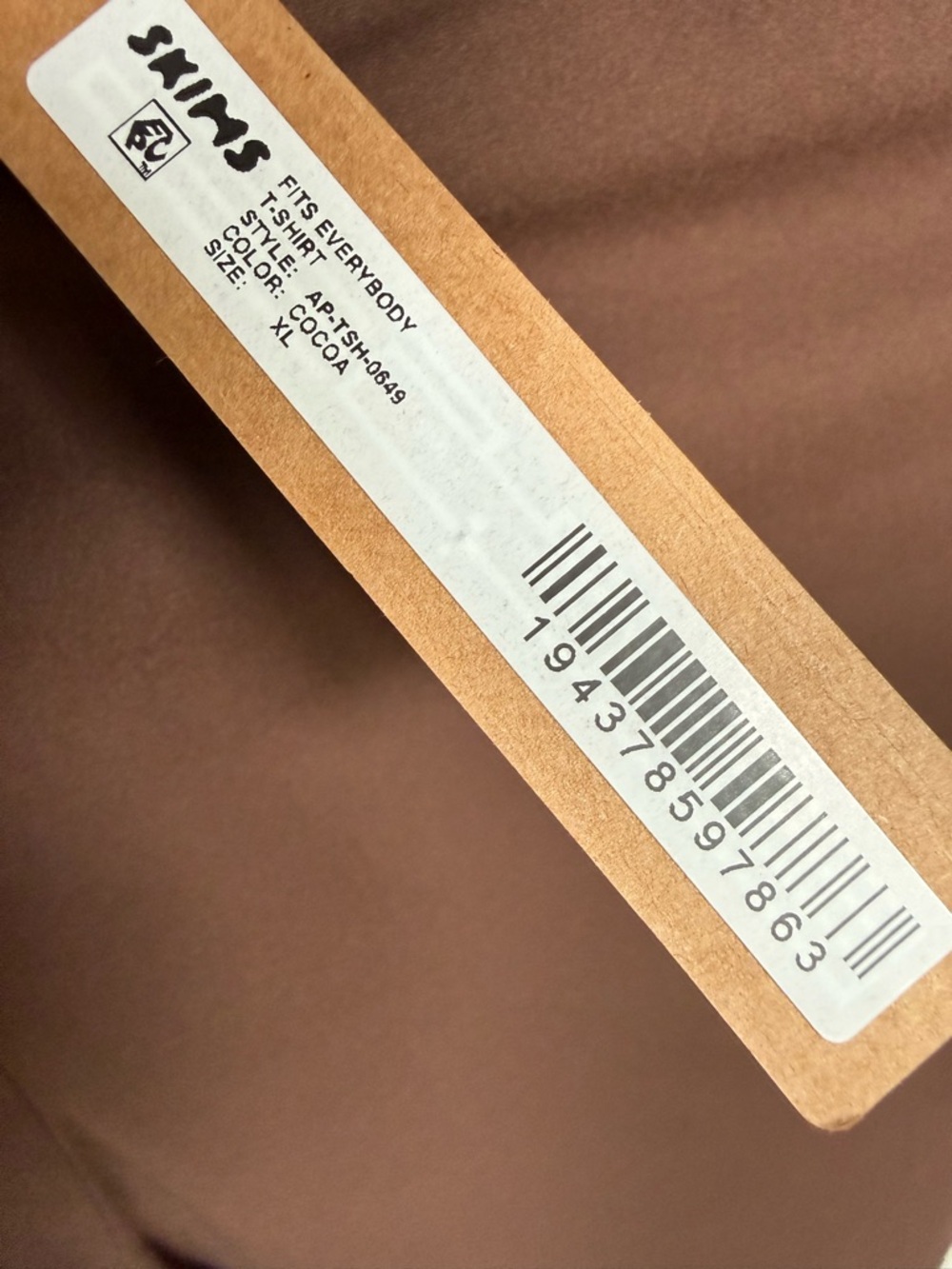NWT Skims fits everybody tee top cocoa brown XL $48 - Picture 6 of 7